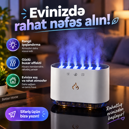 GlowAir Pro™ – 6 Çıxışlı Smart Hava Rütubətləndirici