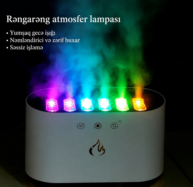 GlowAir Pro™ – 6 Çıxışlı Smart Hava Rütubətləndirici